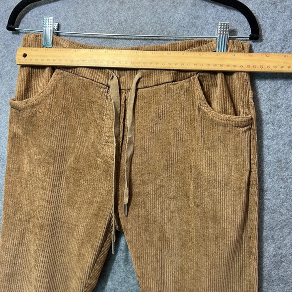 Vintage Made in Italy Corduroy Jogger Pants S Drawstring Waist Pockets Y2K - Picture 2 of 7